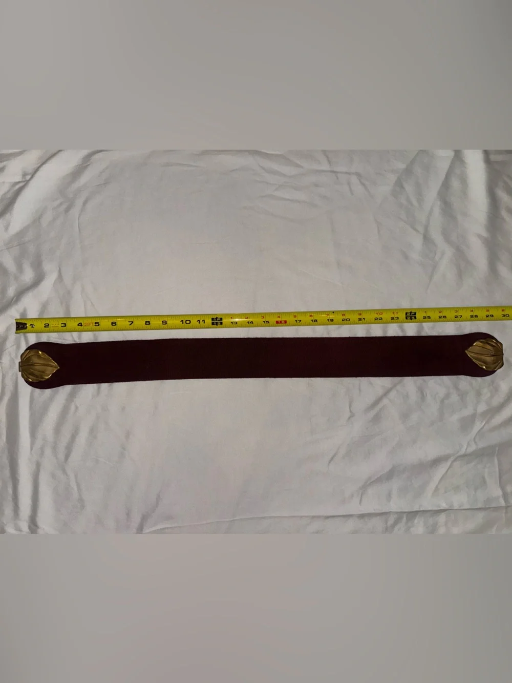 Vintage Axcess by Liz Claiborne Rich Brown 90’s Gold Leaf Statement Belt